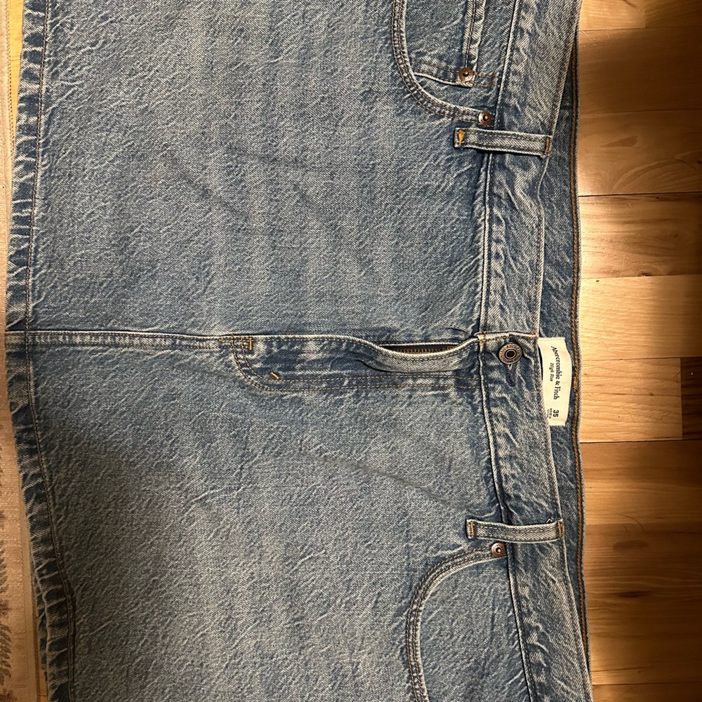 Abercrombie & Fitch Light Blue Denim Mini Skirt (size 35 or 18)